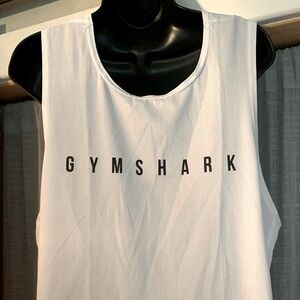 GYMSHARK Tank NWOT MEN’s size Large. White with black trim.